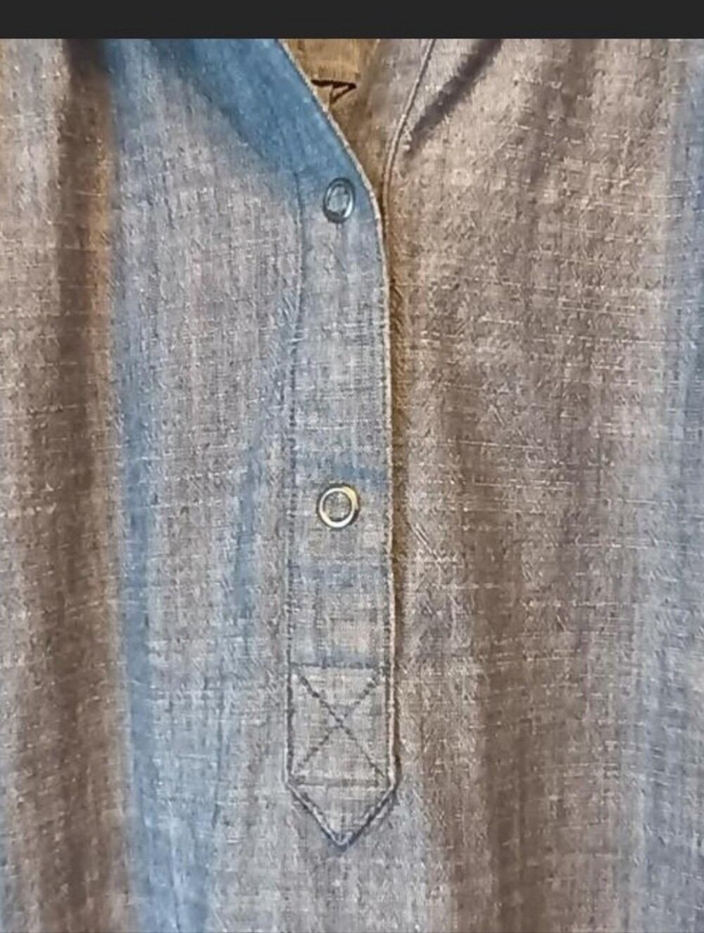 Patagonia Blue Organic Cotton Chambray Dress Size 6